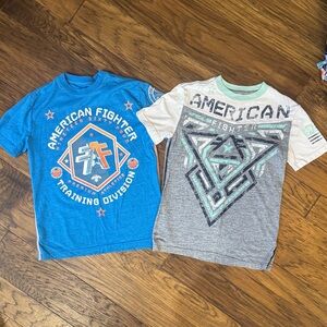 American Fighter Kids Tees - Blue and Gray
